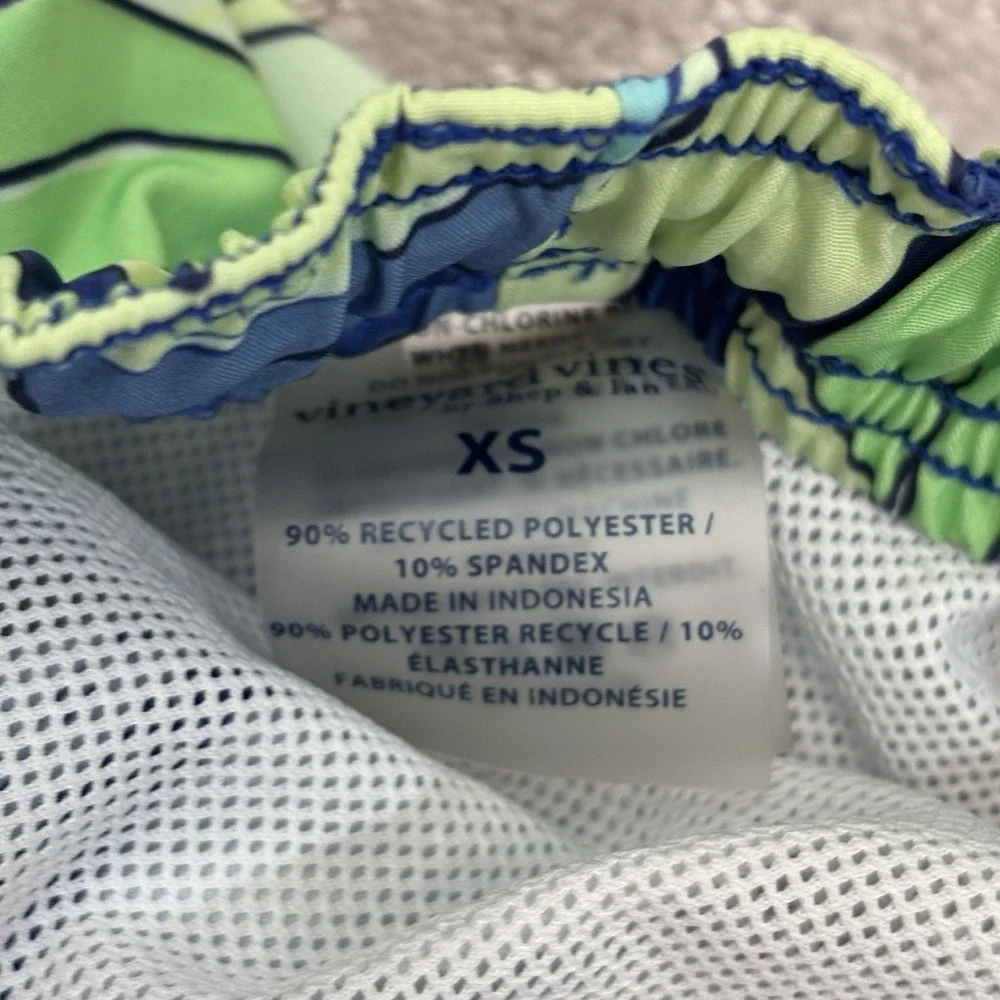 Vineyard Vines Swim Shorts Mens XS Blue  Pink  Print Drawstring 7